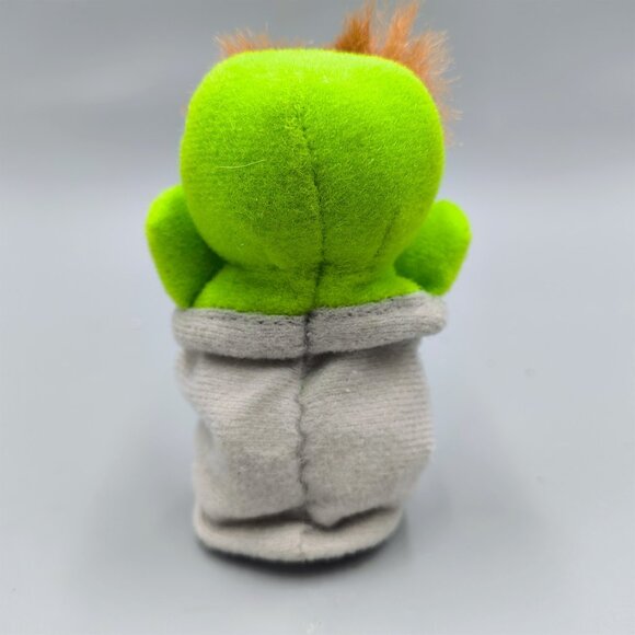 Oscar Grouch Mini Bean Plush Trash Can Sesame Street Kelloggs Premium 4 inch - Picture 4 of 4